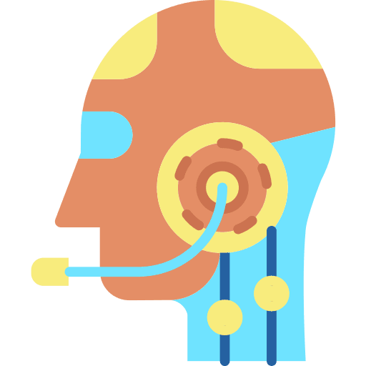 Customer service electronics robot customer service icon