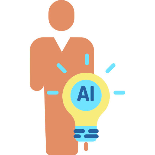 Human creativity intelligence electronics icon