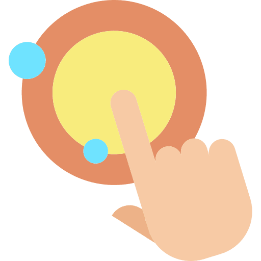 Interaction touch screen technology hands and gestures icon