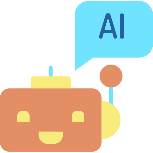 Ai science fiction robot futuristic icon