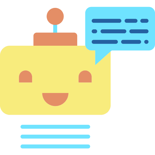 Robot dialogue ai communications icon