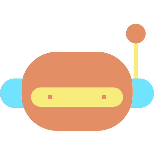 Robot electronics science fiction head icon