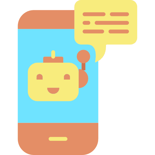 Bot communications electronics cellphone icon