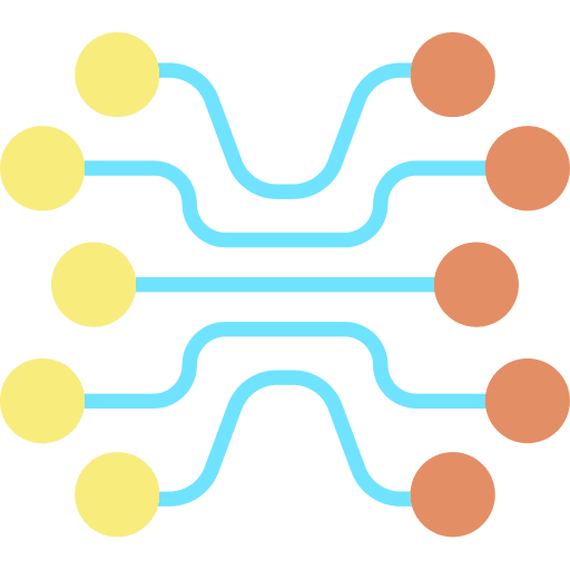 Networking circles networking business icon