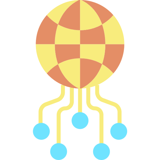 Web web earth grid networking icon