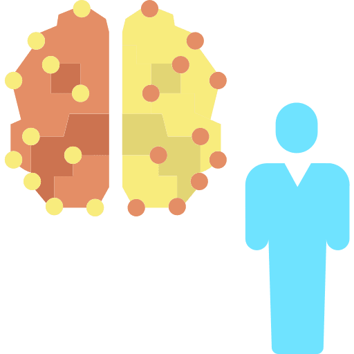 Human brain electronics artificial intelligence human icon