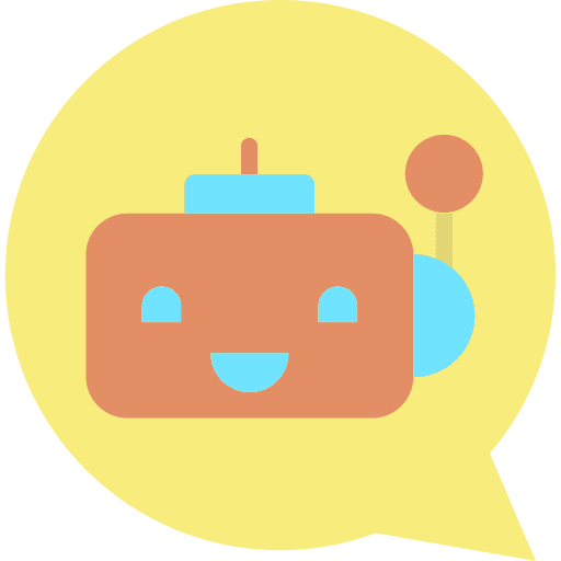 Robot conversation electronics speech bubble icon