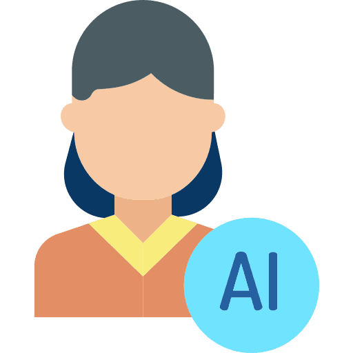 Ai technology robotics connection icon