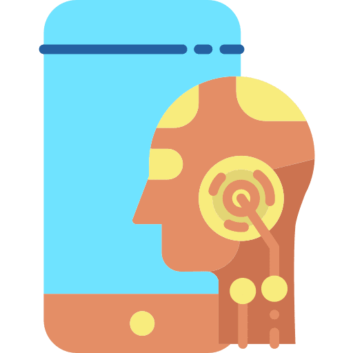 Bot robotics smartphone technology icon