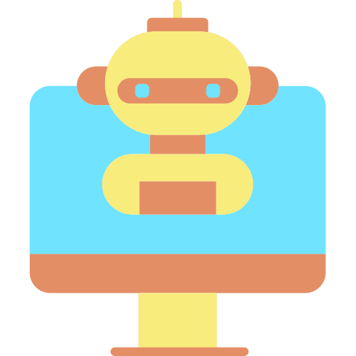 Computer robot computing ui icon