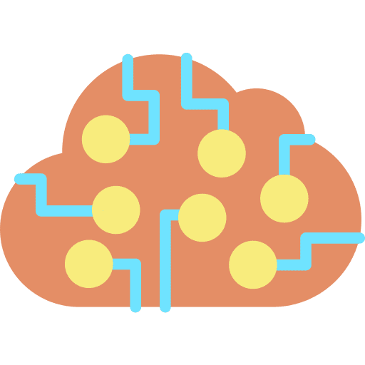 Data interface cloud multimedia option icon