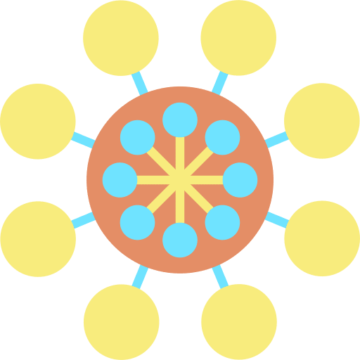 Deep networking seo and web data icon