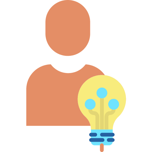 Idea electronics intelligence lightbulb icon