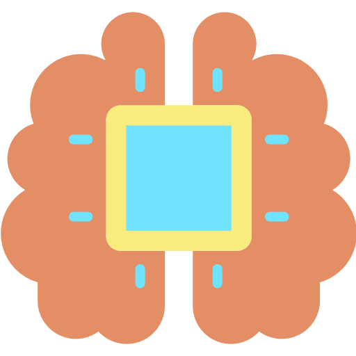 Learning brain circuit learning icon
