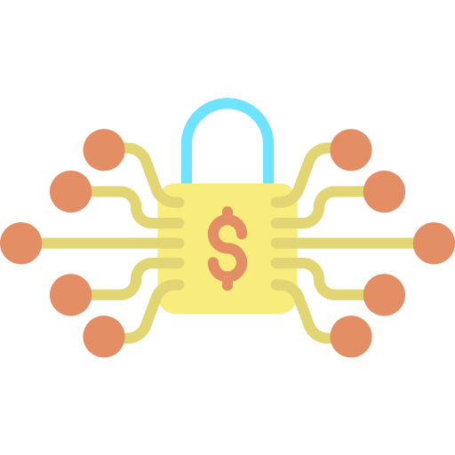 Lock dollar locker business and finance icon