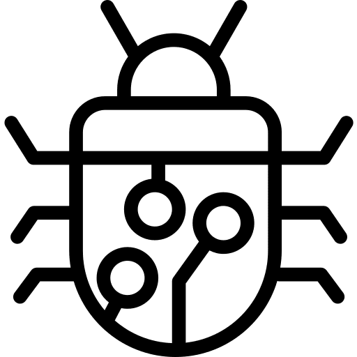 Bug technology computer interface icon