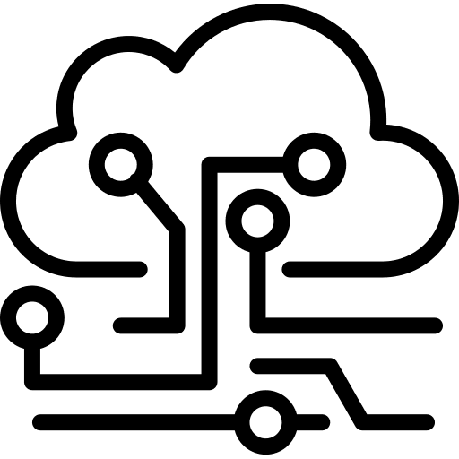 Cloud information distributing cloud icon