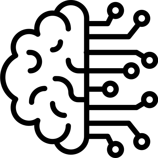 Electronic artificial intelligence electronics futuristic icon