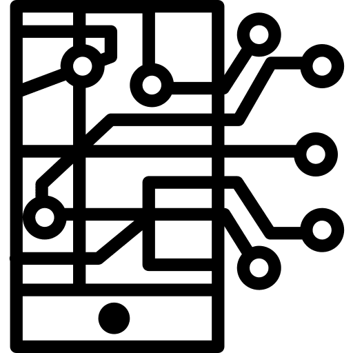 Phone artificial intelligence technology ai icon