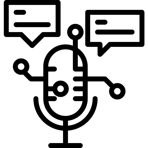 Microphone reply voice recording radio icon