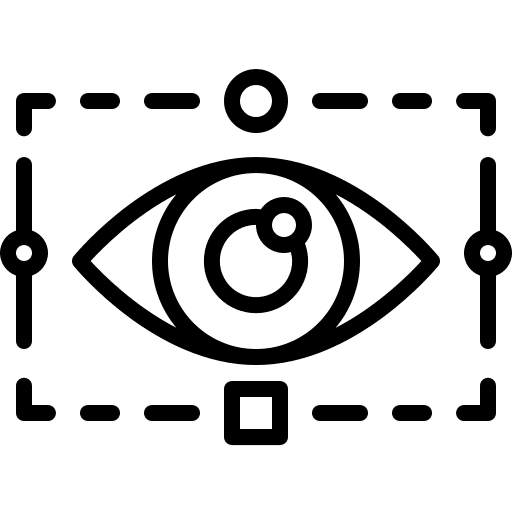 Retina shapes and symbols interface technology icon