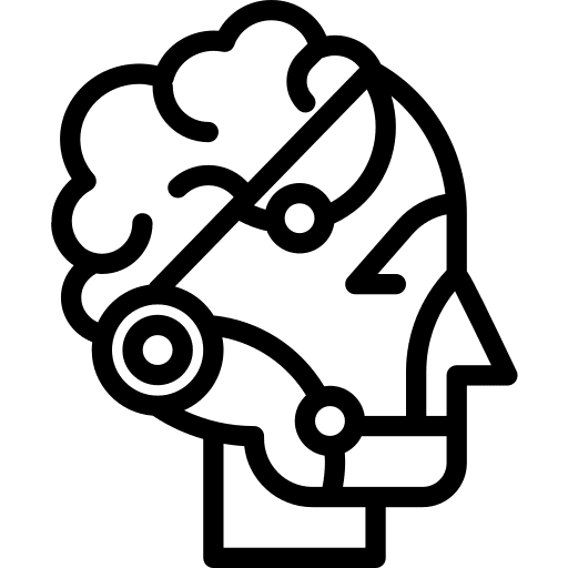 Robot artificial intelligence memory electronics icon