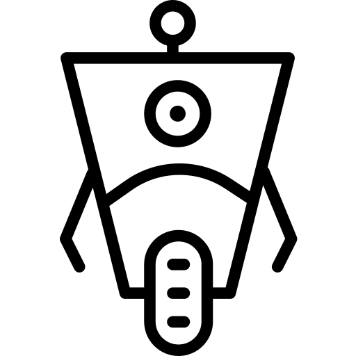 Robot industry futuristic automation icon