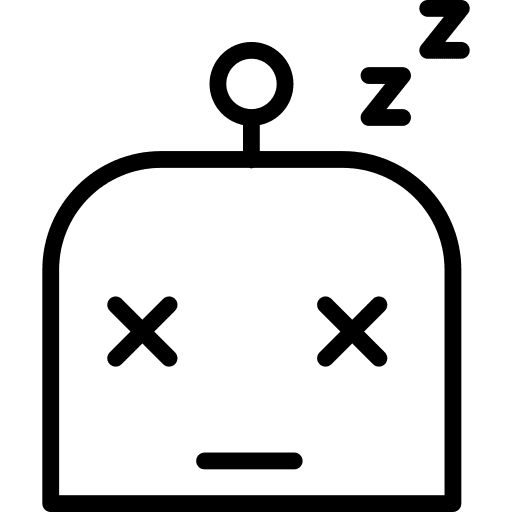 Robot ai futuristic snooze icon