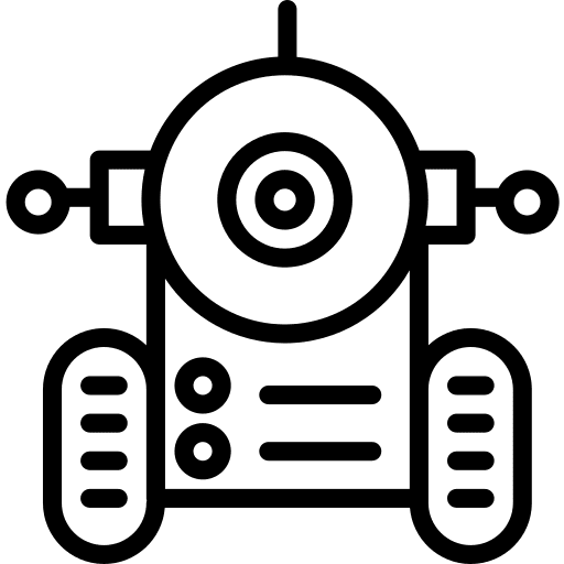 Robot automation ai futuristic icon