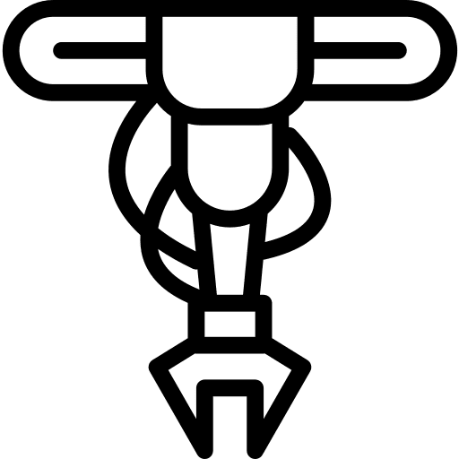 Robotic hand electronics manipulator robot icon