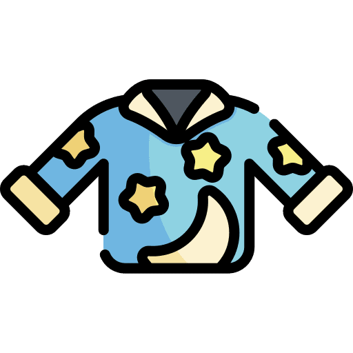 Pijama sleep tshirt garment icon