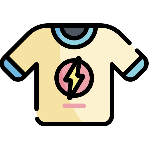 Tshirt clothing thunder flash icon