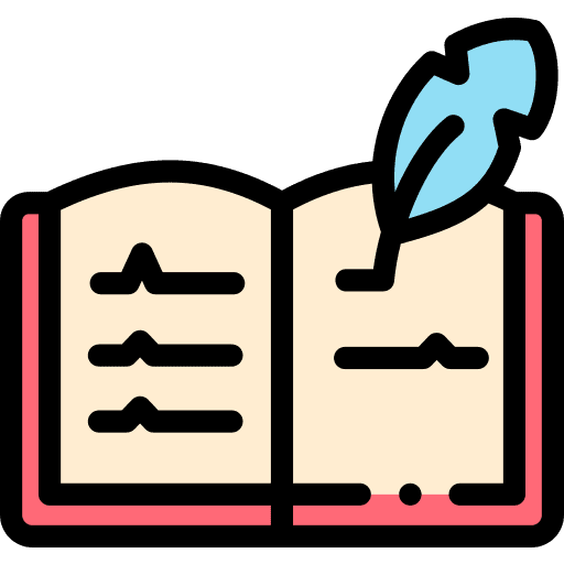 Book lines text studying icon