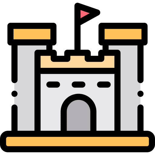 Castle construction battlement arquitechture icon