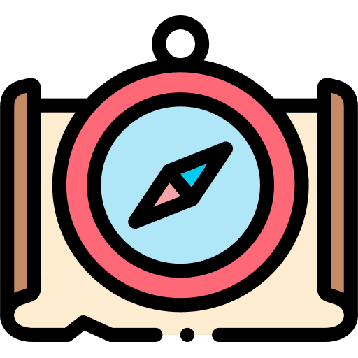 Compass cursor navigation maps and location icon