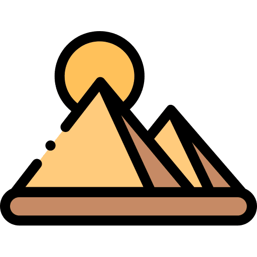 Pyramid architecture and city cultures pyramids icon