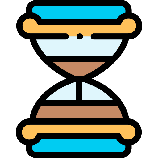 Hourglass watch cultures clock icon