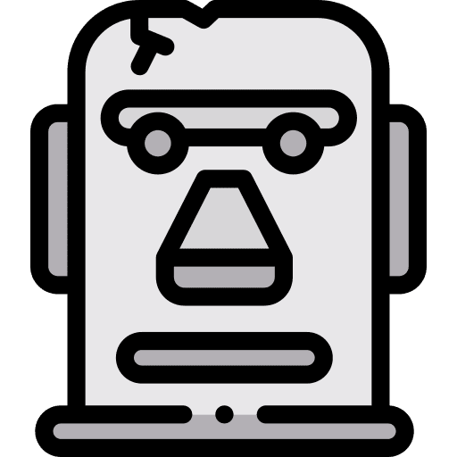 Moai easter island architecture and city moais icon