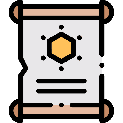 Papyrus education writing scroll icon