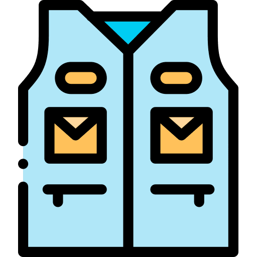 Vest clothing camping clothes icon