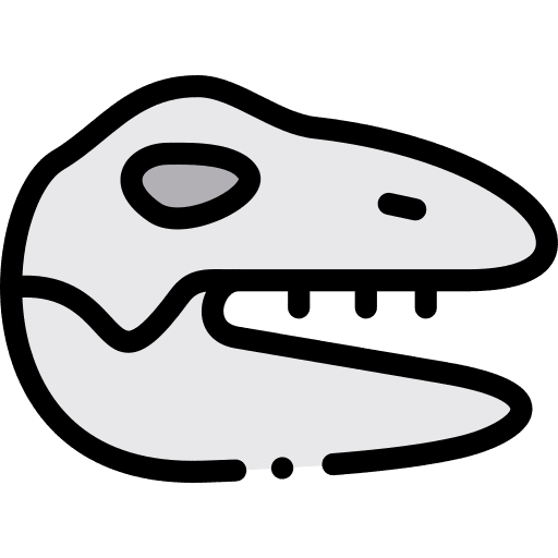 Bone soil extinct animals icon