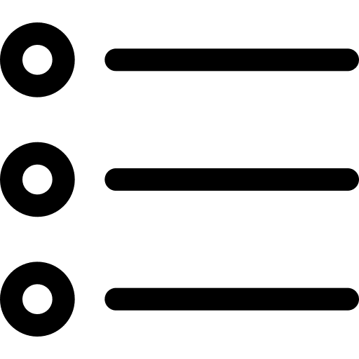 Bullet list index list lines icon