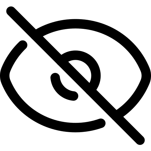 Eye invisible visualization interface icon