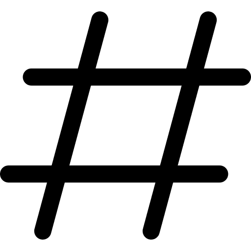 Hashtag seo and web punctuation hashtag icon