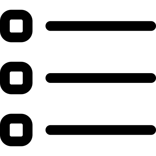 Square checklist squares menu icon