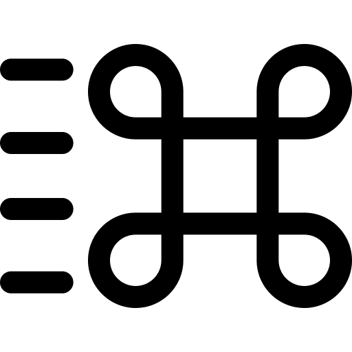 Command interface tab signs icon