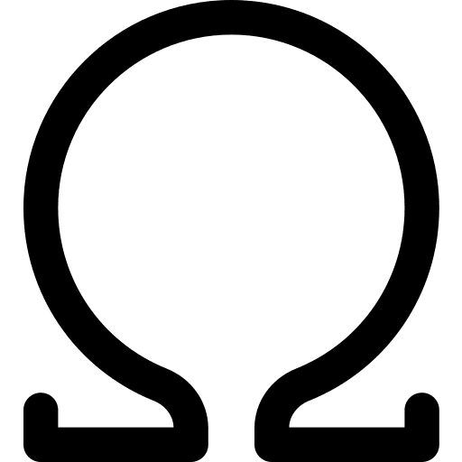 Omega symbol interface omega icon