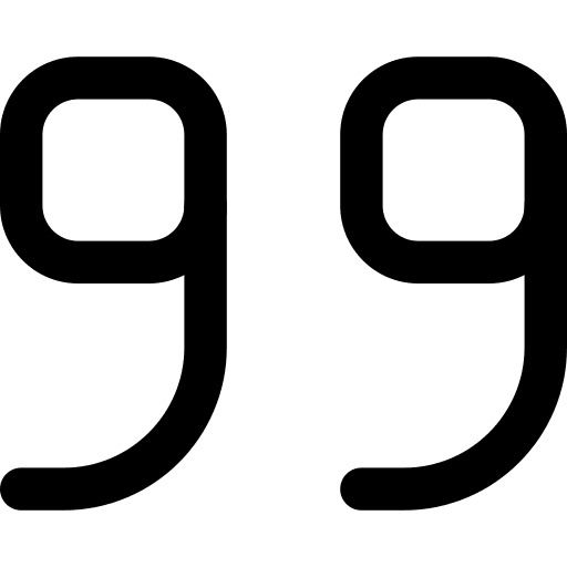 Quote right quote top interface icon