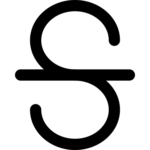 Strikethrough interface strikethrough letter icon