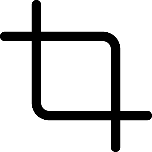 Crop button cropping cut icon